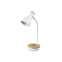 Lampa Stołowa Biurkowa Nocna E14 Ściemnialna Biały Nowoczesny Mosley Rabalux
