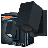 Kinkiet Ogrodowy Lampa Elewacyjna Zewnętrzna GU10 Czarny IP44 Endura Osram