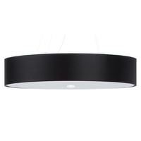 Lampa Sufitowa Wisząca Zwis 5x E27 Żyrandol Geometryczna Czarna Minimalistyczna Skala Sollux