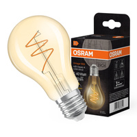 Żarówka LED Dekoracyjna A60 E27 4.9W = 40W 470lm 2700K Ciepła CRI90 300° Filament Ściemnialna Vintage 1906 Osram
