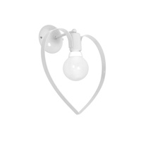 Lampa Ścienna Kinkiet AMORE Biała 1xE27 Milagro