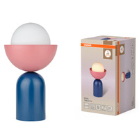 Lampa Stołowa Dekoracyjna Oprawa Oświetleniowa E14 Niebieska Różowa Decor Bowl Table Osram