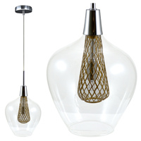 LAMPA WISZĄCA, SUFITOWA Dyson 1xG9 przezroczysta GLAMOUR