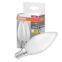 2x Żarówka LED B35 Świeczka E14 4W = 40W 470lm 2700K Ciepła 300° BASE Osram
