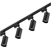 Zestaw Szyna Oświetleniowa Szynoprzewód 2 m + 4x Reflektor Szynowy SAGI GU10 Czarny LUMILED
