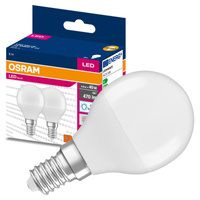 2x Żarówka LED P45 Kulka E14 4.9W = 40W 470lm 6500K Zimna 200° VALUE CLASSIC Osram