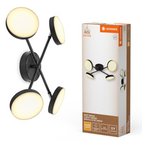 Lampa LED Ścienna Sufitowa Kinkiet Oprawa Natynkowa 21W 1120lm CCT Dekoracyjna Czarny Spot Moon Ledvance