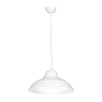 Lampa wisząca GUSTAV 1xE27 Minimalistyczny Klosz Oryginalne Zawiesie Biała MLP4815 Milagro Metal