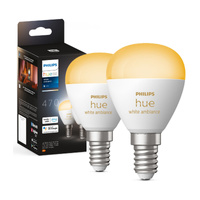 2PAK Żarówka LED E14 P45 5,1W CCT PHILIPS HUE White Ambiance Bluetooth Zigbee