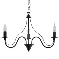 Lampa Sufitowa Wisząca Żyrandol 3x E14 Żyrandol Nieregularna Czarna Nowoczesna Minerwa Sollux