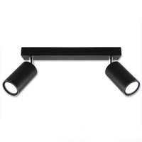 Kinkiet Spot Reflektor LED Lampa Sufitowa Natynkowa BLACK Czarna Nowoczesna 2xGU10