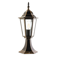 Lampa Ogrodowa Zewnętrzna Słupek LATARNIA E27 do LED IP44 Czarno-złota LO4104 Kobi