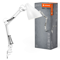 Lampa Stołowa Oprawa Biurkowa Stojąca Klips Regulowana E27 Biały USB-C Office Line Ledvance