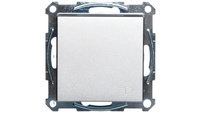 Merten System M Gniazdo pojedyncze z/u 16A IP44 z przesłonami i klapką aluminium MTN2514-0460