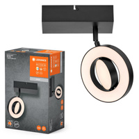 Lampa LED Ścienna Sufitowa Kinkiet Oprawa Natynkowa 11W 215lm CCT Dekoracyjna Czarny Spot Saturn Ledvance