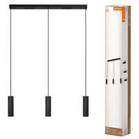 Lampa Wisząca Dekoracyjna Zwis Oprawa Oświetleniowa 3x GU10 3000K Czarna LEDVANCE