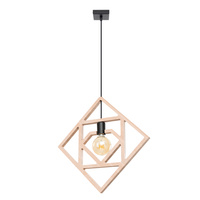 Lampa Wisząca Sufitowa E27 Naturalne Drewno CARO Peach Puff SL.1757 Sollux