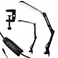 Lampka Biurkowa Stołowa Regulowana LED 7W 560lm 3000-4000-6000K CCT Szkolna Nocna Ściemnialna Włącznik On/Off Czarna Aleda Masterled