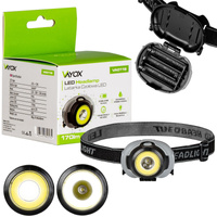 Latarka Czołowa Czołówka LED Bateryjna + COB 170lm VA0119 Vayox