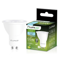 Żarówka LED GU10 Reflektor PAR16 5,2W = 55W 720LM 6500K Zimna 38° LUMILED