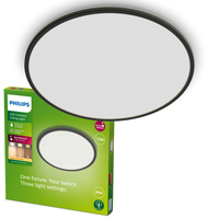 Lampa Ogrodowa Plafon LED 15W 1300lm 2700K IP54 SceneSwitch Czarna SuperSlim Philips