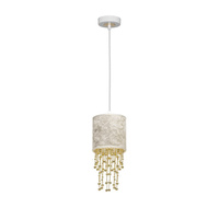 Lampa wisząca ALMERIA 1xE27 Elegancka Sznury Korali Złota MLP6444 Milagro Metal + Tworzywo sztuczne+ Tkanina