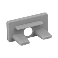 Zaślepka do profilu natynkowego MINI nawierzchniowego nakładanego SZARA Z OTWOREM tworzywo sztuczne