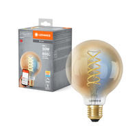 Żarówka LED E27 8W = 60W 600lm CCT Ściemnialna SMART+ WiFi Filament Globe Ledvance