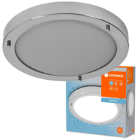 Plafon Lampa Łazienkowa Sufitowa Natynkowa E27 Chrom IP44 31cm Bathroom Ceiling Luminaire Ledvance