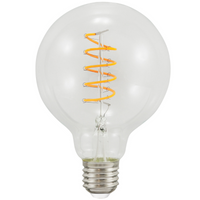 Żarówka LED E27 G95 4W = 21W 210lm 2200K Ciepła 360° Filament GOLDLUX (Polux)