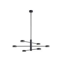 Lampa Sufitowa Wisząca 6x GX53 Czarna Nowoczesna ORBIT 7946 Nowodvorski