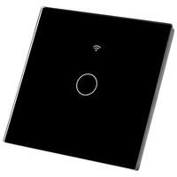 Włącznik szklany DOTYKOWY Wi-Fi LED czarny pojedynczy