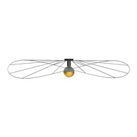 Lampa Sufitowa ESKOLA E27 Ścienna 140cm Czarna SOLLUX