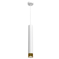 Lampa wisząca DANI 1xGU10 Wąski Klosz Biała Złota MLP6235 Milagro Metal