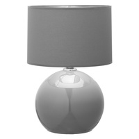 Lampa Stołowa Biurkowa Nocna PALLA GRAY/SILVER Abażur Szaro-Srebrna Nowoczesna E27 5089 TK Lighting