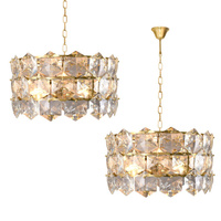 Lampa Sufitowa Żyrandol AUSTIN Złota 6xE14 Milagro