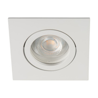 Pierścień Oprawa Punktowa Podtynkowa Sufitowa Regulowana GU5.3 GU10 Kwadratowa Biała Dalla Kanlux