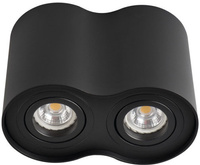 Oprawa natynkowa halogenowa ruchoma SPOT okrągła BORD 2xGU10 czarny mat IP20 Kanlux