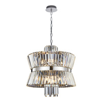 Lampa Sufitowa Żyrandol AURELIA Chrom 12xE14 Milagro