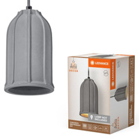 Lampa Sufitowa Wisząca Dekoracyjna E27 Zwis Szary Beton Decor Ledvance