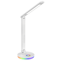 Lampka Biurkowa LED Stołowa 7W 450lm 4000K Neutralna RGB 120° Biała Ściemnialna Neptun Sanico Goldlux