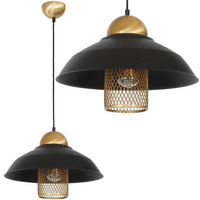 Lampa wisząca czarna w stylu loft MiLAGRO 1xE27 BJORN