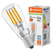 Żarówka LED T26 E14 2.8W = 25W 250lm 6500K Zimna Biała FILAMENT LEDVANCE