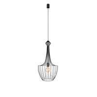 Lampa Sufitowa Wisząca E27 Czarna Nowoczesna LUKSOR S 8851 Nowodvorski