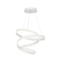 Lampa wisząca ANDROMEDA 45W LED Zakręcona Wstęga Biała ML5492 Milagro Metal + Tworzywo Sztuczne