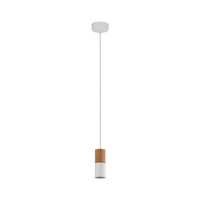 Lampa Sufitowa Wisząca ELIT WHITE/WOOD Zwis Biała Drewniana Nowoczesna GU10 6305 TK Lighting