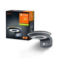 Lampa Solarna Ogrodowa Zewnętrzna Kinkiet Elewacyjny LED  3.6W 180lm 3000K IP44 Szary Z Czujnikiem Ruchu i Zmierzchu Endura Ledvance