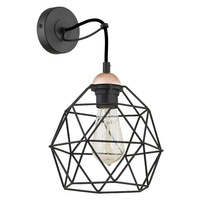Lampa Ścienna Kinkiet GALAXY Druciana Czarno-Miedziana Industrialna E27 1735 TK Lighting