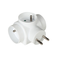 Gniazdo Końcówka do Przewodu Wtyczka 2300W Uziemienie Biała ZARK Kanlux