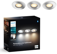 3x Oprawa Podtynkowa Wpuszczana LED Hermetyczna IP44 Łazienkowa 4.2W 400lm IP44 White Ambiance TW Chrom Inteligentna SMART Zigbee Bluetooth Adore Philips HUE